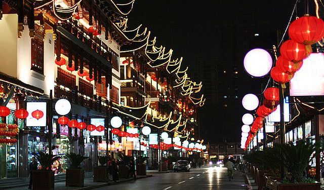 Nightlife in the French Concession of Shanghai