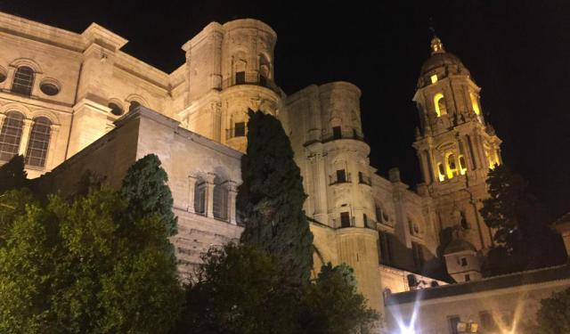 Malaga at Night and Return to Vineria Cervantes
