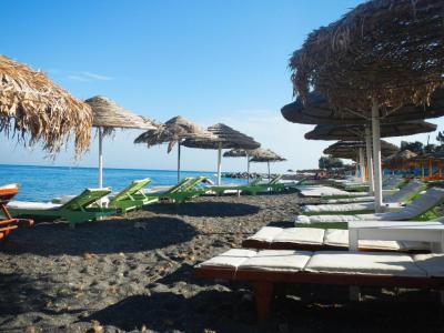Perissa Black Sand Beach, Santorini