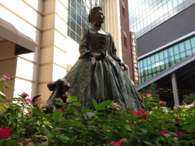 Trade Center Sculpture (Queen Charlotte Walks in Her Garden)