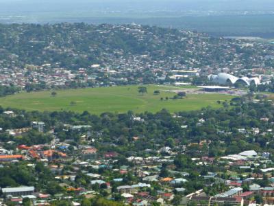 Queen's Park Savannah. Grand Stand and Food Court, Port of Spain