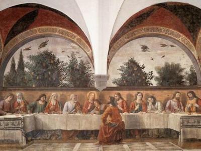 Chiesa di Ognissanti (Ognissanti Church-Museum: "Crucifix" and "Last Supper" fresco), Florence