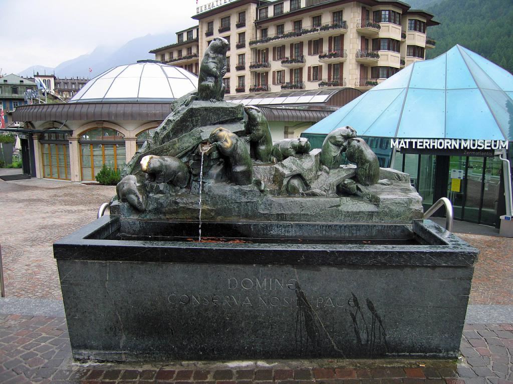 Marmot Fountain, Zermatt