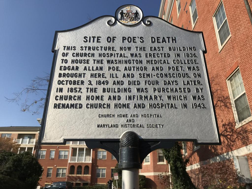 Church Hospital (Site of Poe’s Death), Baltimore